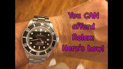 how to afford a rolex watch